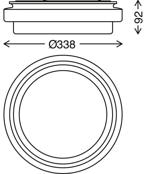 Plafonieră LED CAKE LED/18W/230V Briloner 3459-015