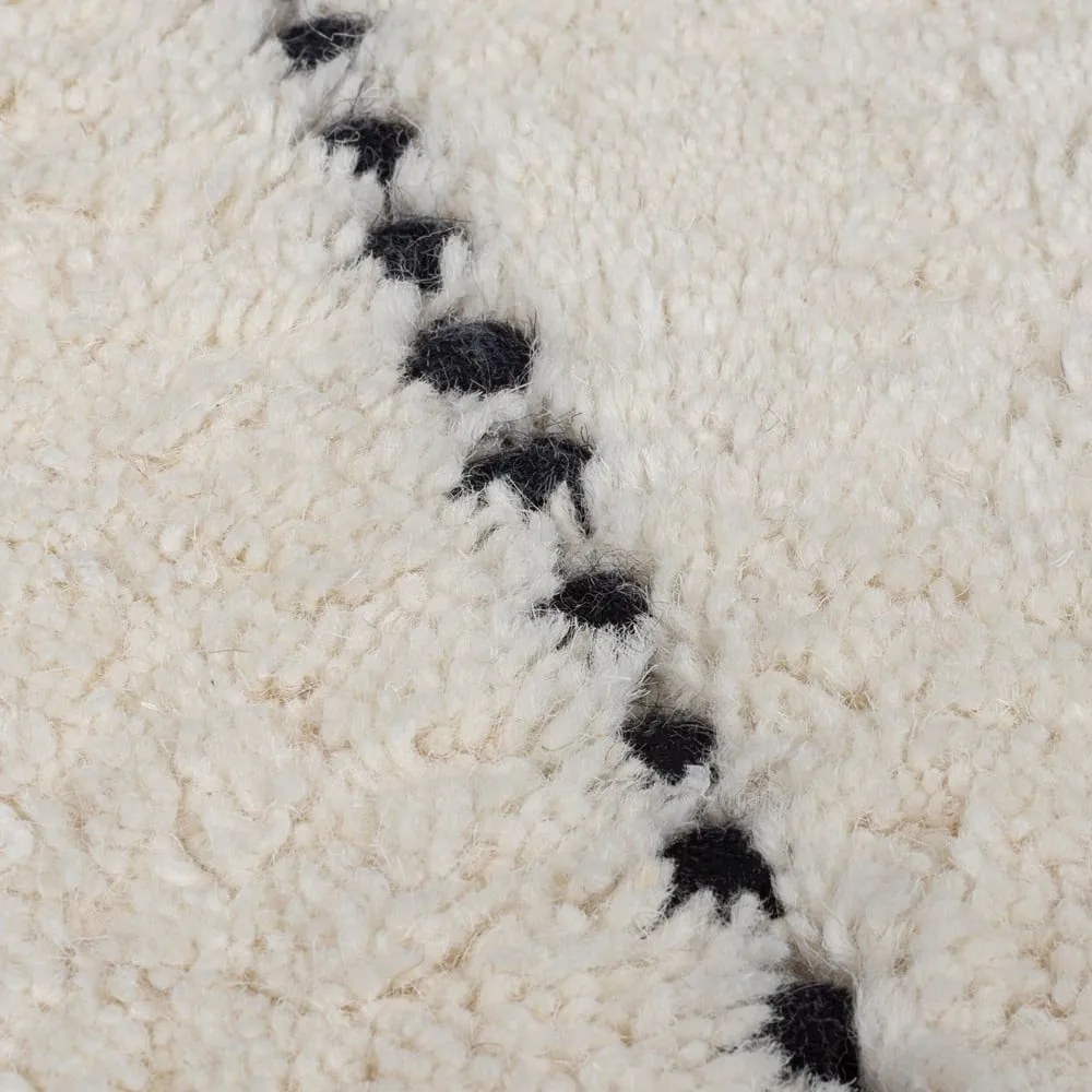 Covor crem țesut manual din lână 120x170 cm Dottie Linear – Flair Rugs