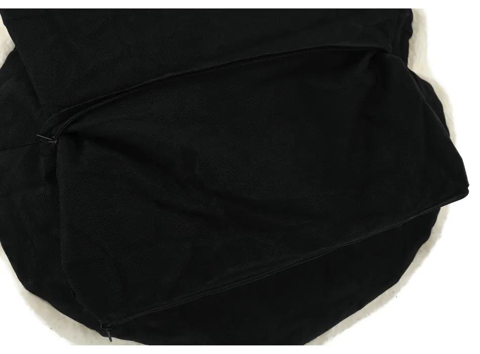 Fotoliu tip sac, material textil alb smantana, BABY TIPUL 3