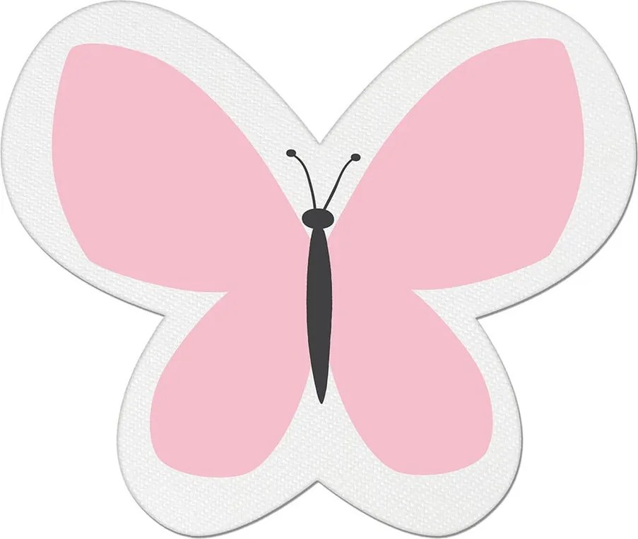 Pernă din amestec de bumbac pentru copii Mike & Co. NEW YORK Pillow Toy Butterfly, 26 x 30 cm, roz