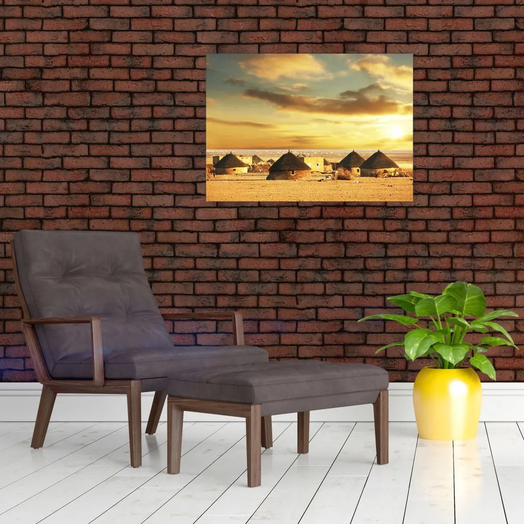 Tablou - Colibe în deșert (70x50 cm)