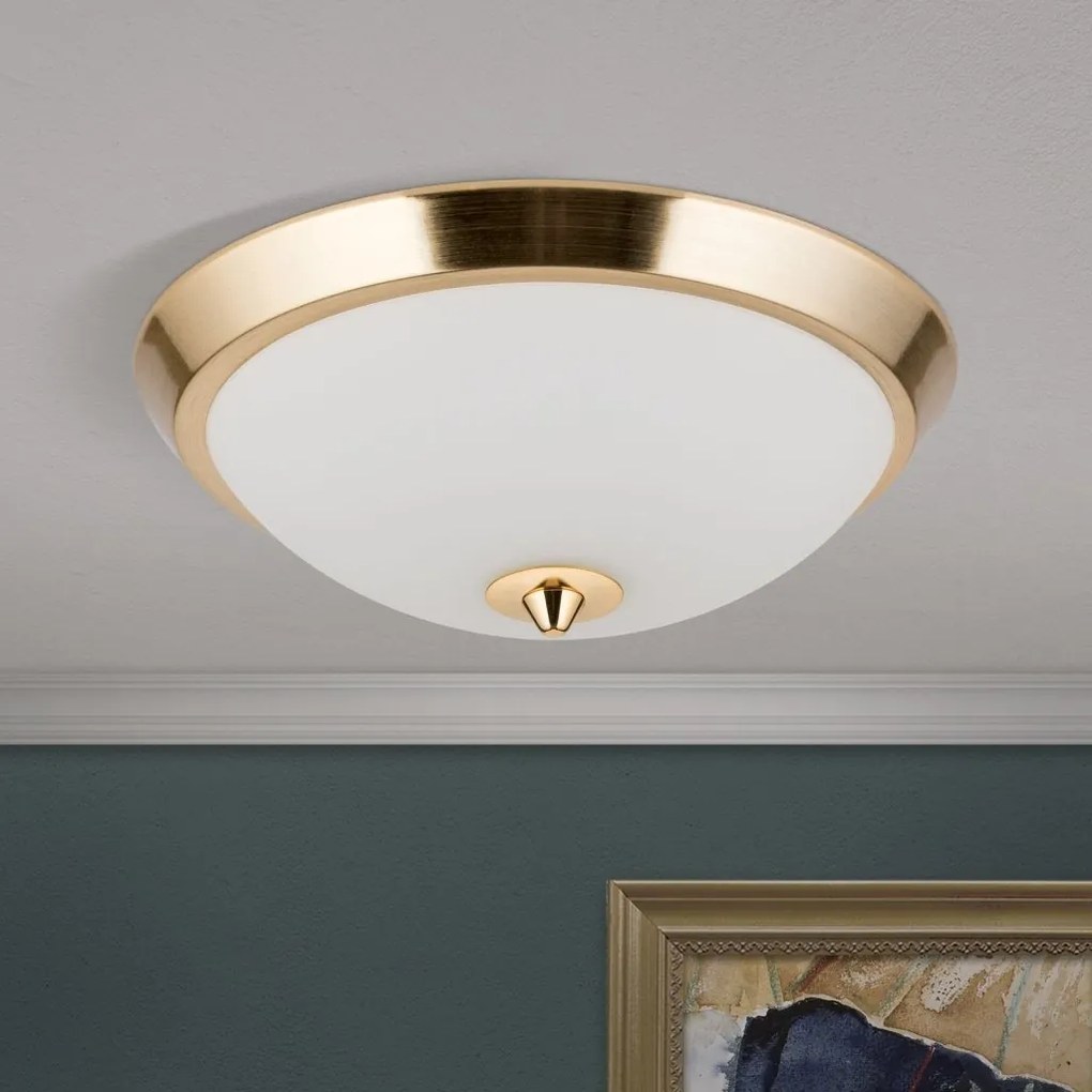 Plafoniera design modern OPALDESIGN 24cm, auriu mat