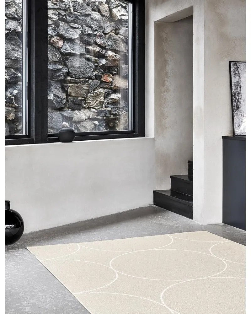 Covor pentru exterior și interior crem 70x100 cm Boo Linen – Pappelina