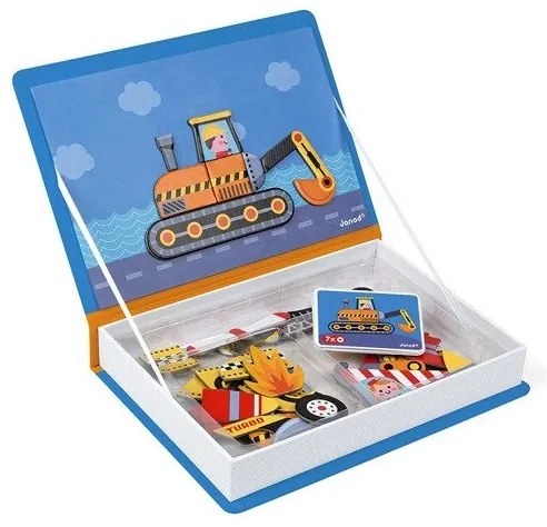 Janod - Set interactiv magnetic MAGNETIBOOK vehicule de transport