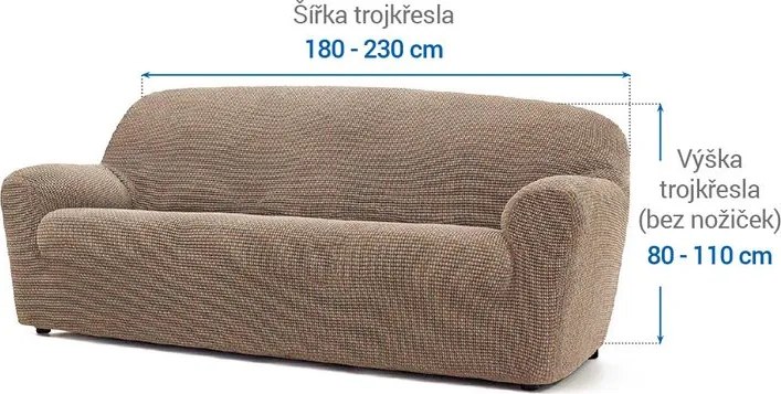 Nueva Textura Huse care se întind foarte bine NIAGARA alunei fotoliu triplu (l. 180 - 230 cm)