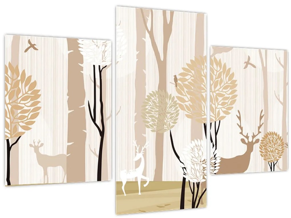 Tablou - Pădure ilustrată (90x60 cm)