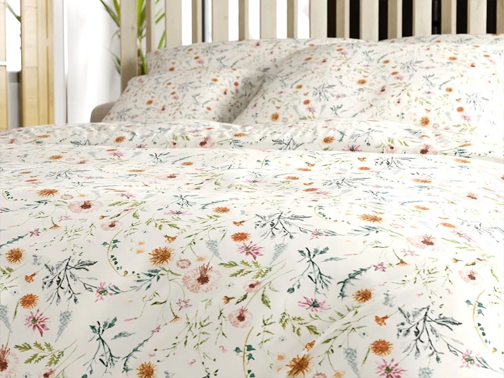 Lenjerie din microfibra HERBALIS crem Dimensiune lenjerie de pat: 2 buc 70 x 90 cm | 200 x 220 cm