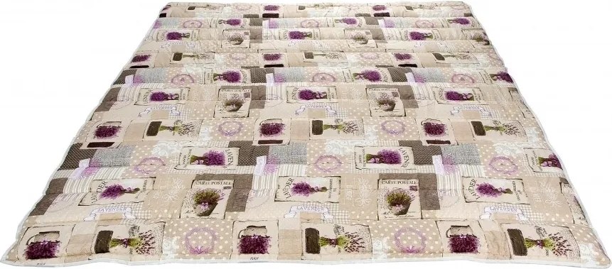 Pilota de vara, Alcam, Lavanda, microfibra matlasata, 200x220 cm, 150g/mp