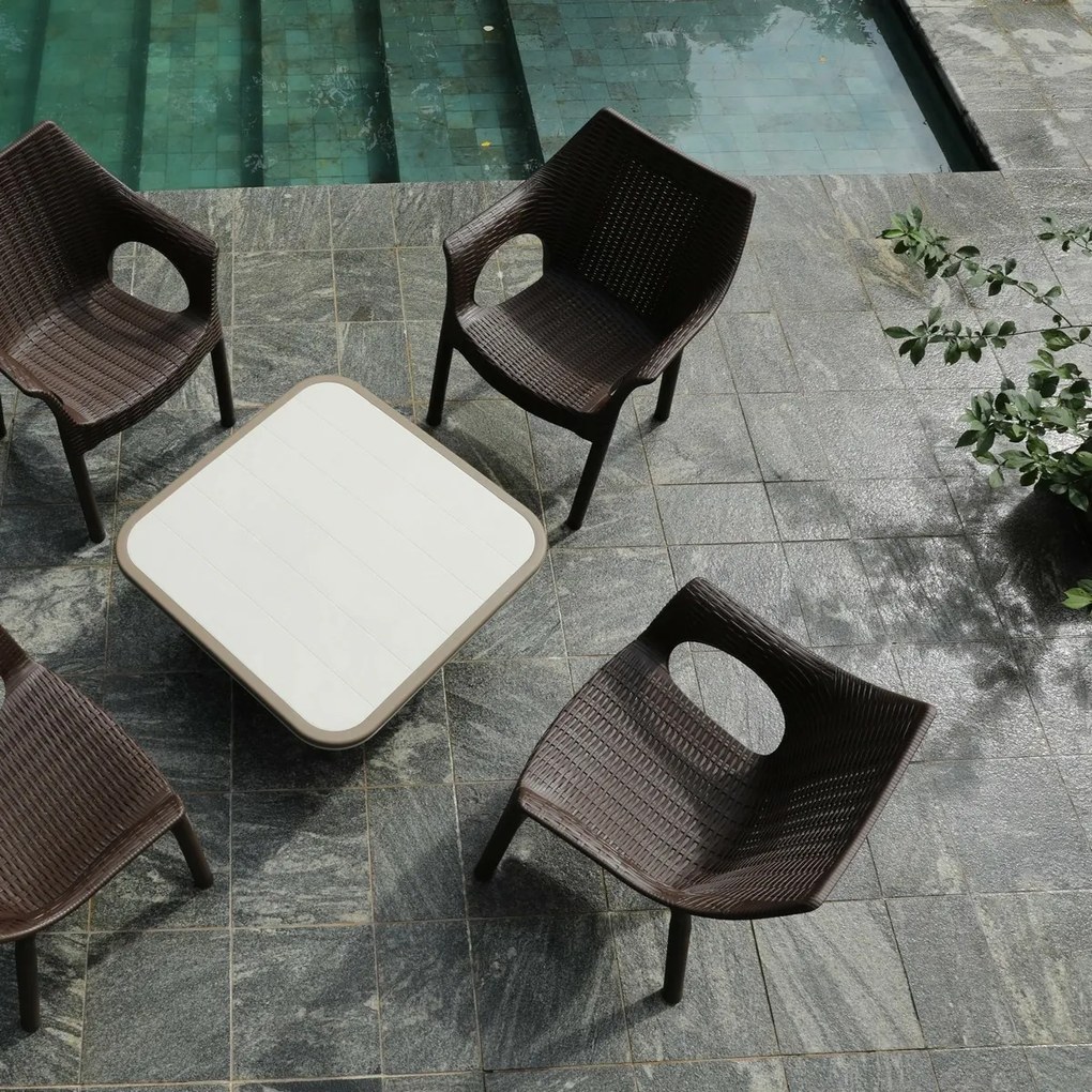 Scaun din ratan Cambridge Dark Brown 61 x 54 x 80 cm