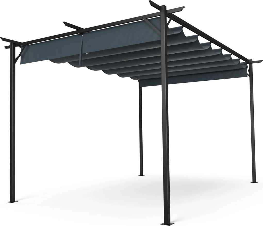 Blumfeldt Pantheon Robust Pergola, 3x4 m oțel vopsit electrostatic, rezistent la intemperii.