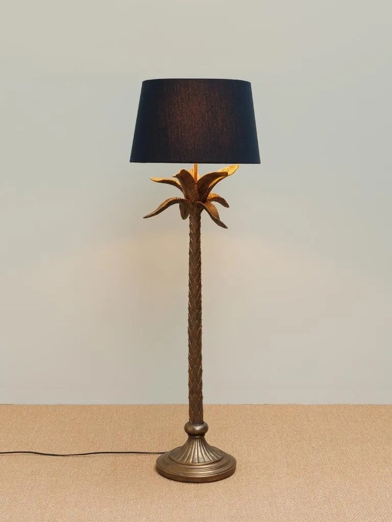 Lampadar din rasina, cu abajur din bumbac, Palmtree