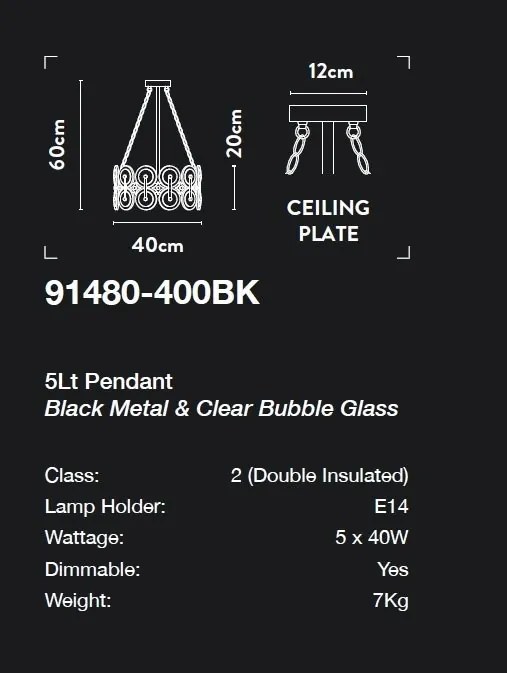 Candelabru design Art-Deco Belle D-40cm
