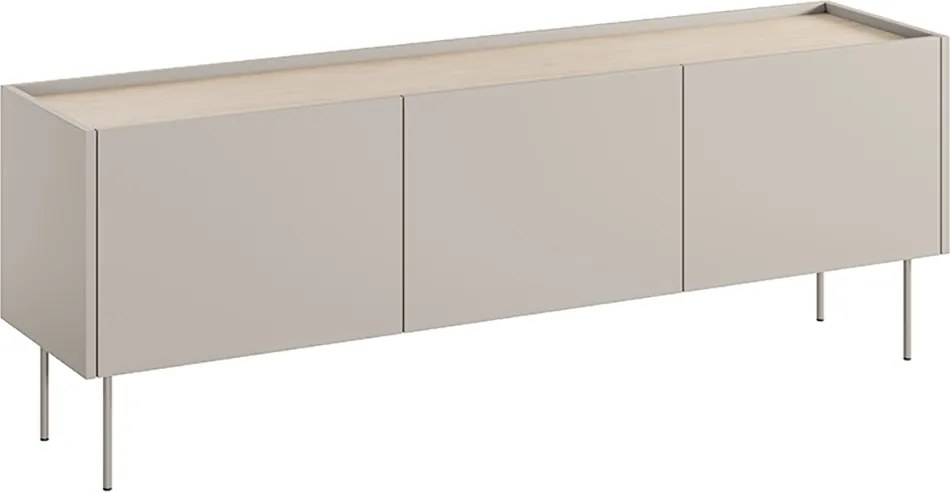 Comodă TV Desin 170 cm cu picioare metalice - casmir / stejar Nagano