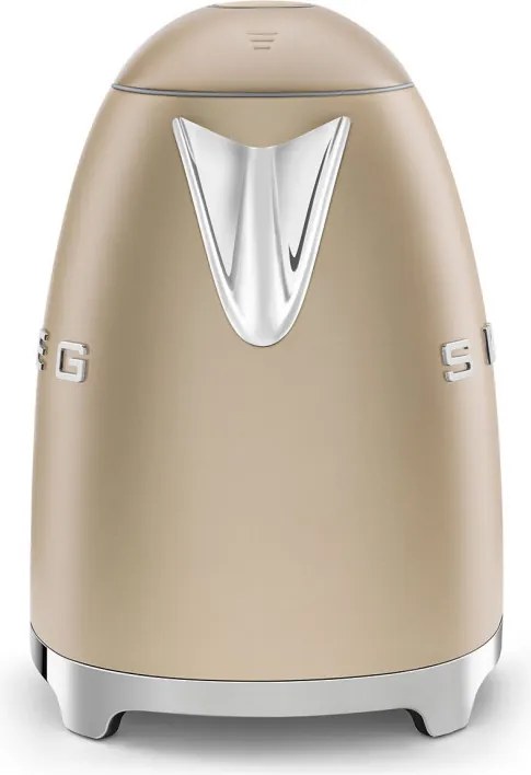 Cana electrica SMEG KLF03CHMEU, 2400 W, 1,7 l, Baza rotativa la 360°, Finisaj mat, Sampanie