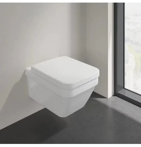 Capac WC, Villeroy&amp;Boch Architectura, cu inchidere lenta, Alb Alpin, 9M58S101