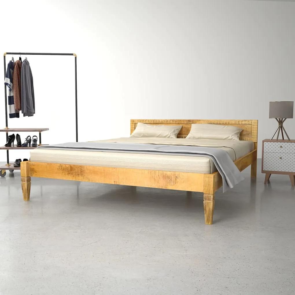 246330 vidaXL Cadru de pat, 160 x 200 cm, lemn masiv de mango