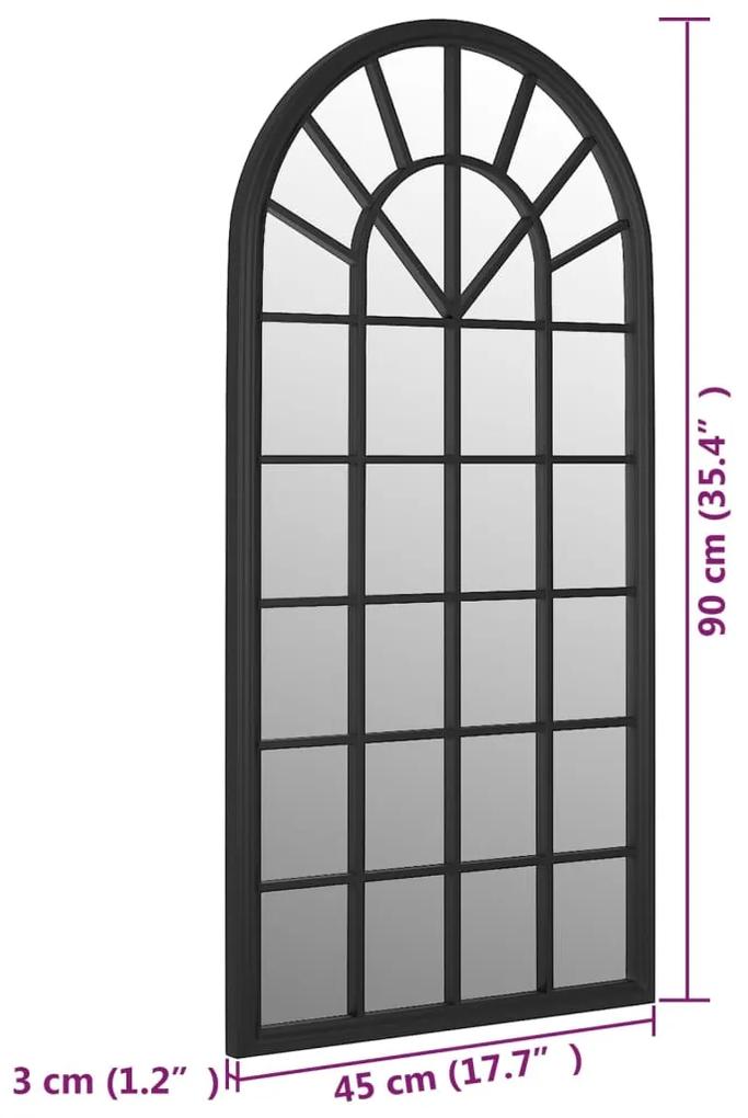 Oglinda,negru, 90x45 cm,fier, pentru utilizare in interior 1, Negru