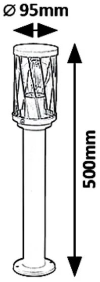 Rabalux 8889 - Lampă exterior BUDAPEST 1xE27/40W/230V IP44