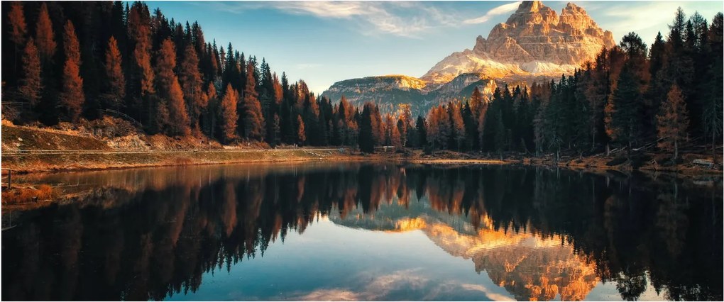 Tablou - Alpi, Italia, Dolomiți, Lago Antorno (120x50 cm)