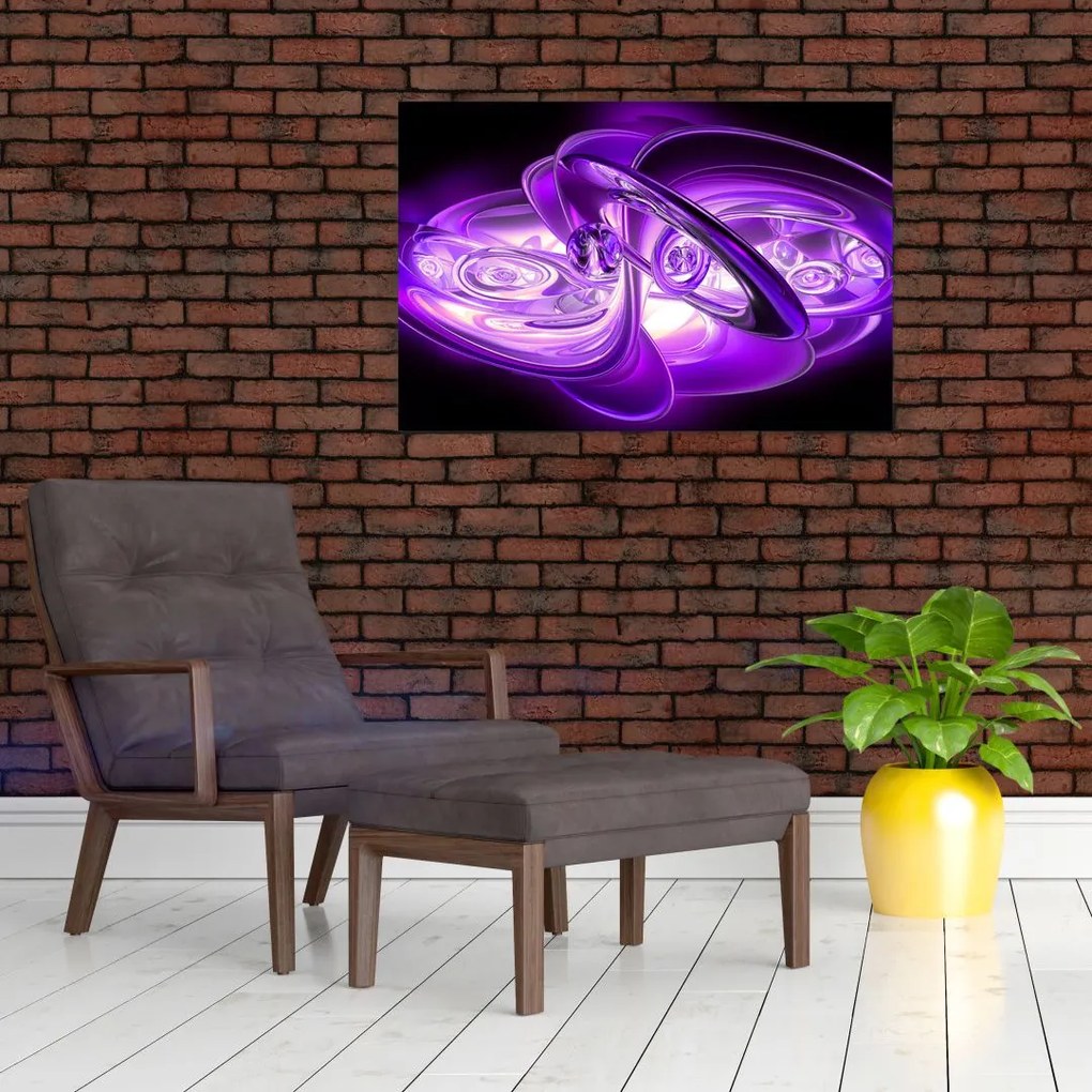 Tabloul fractalilor în violet (90x60 cm)