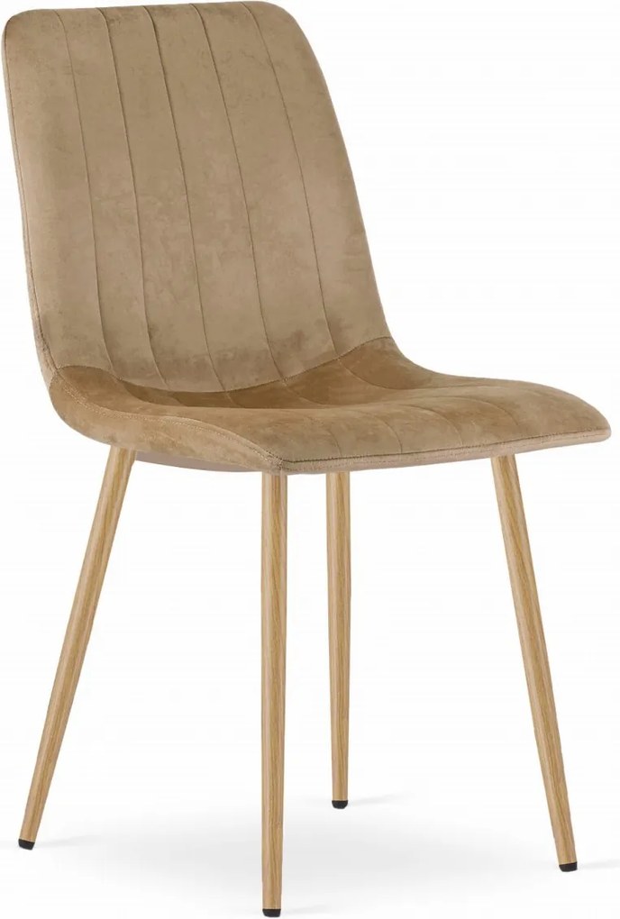 OFERTA Scaun din catifea maro LAVA II. calitate