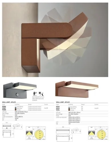 Redo 90715 - Aplică de perete FLIP, LED/40W/230V, IP54, antracit