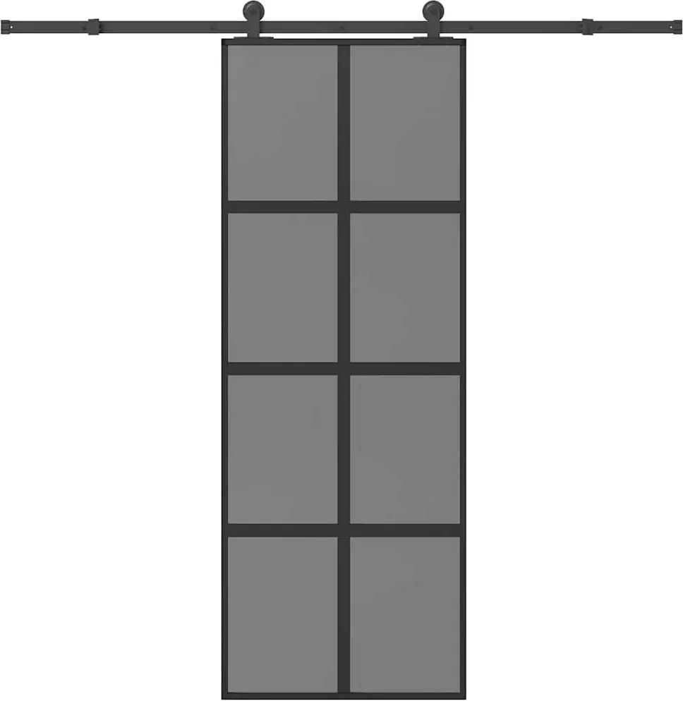 vidaXL Ușă glisantă cu set de feronerie sticlă temperată și aluminiu