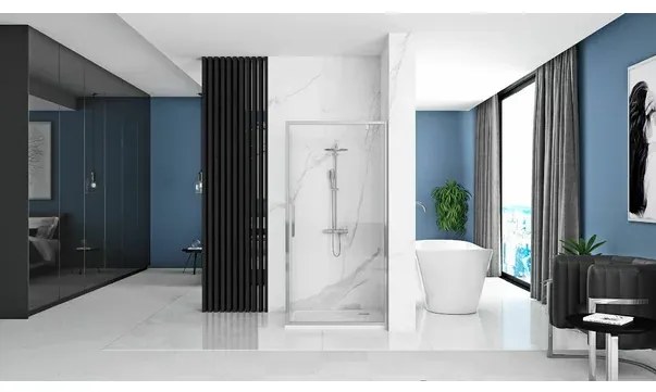 Cabina de dus patrata de colt cu usi batante Rea Rapid Swing 100x100 cm