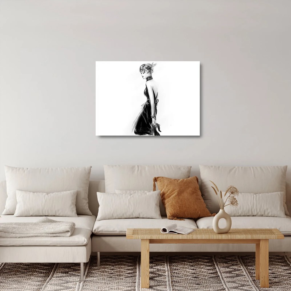 Tablou pe sticlă - Ilusție de modă (70x50 cm)