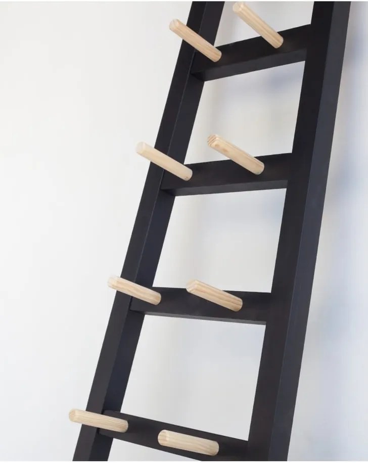 Cuier scară din lemn Surdic Negro, negru