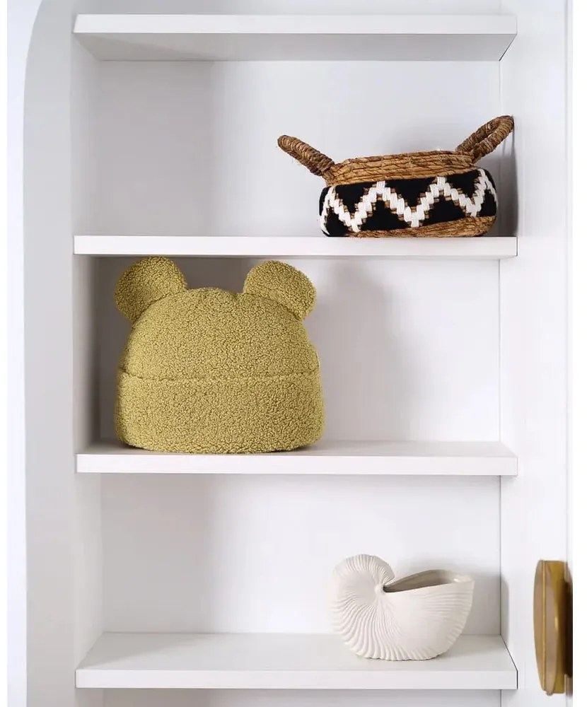 Pernă decorativă pentru copii verde din țesătură bouclé Teddy Pouch – Wigiwama