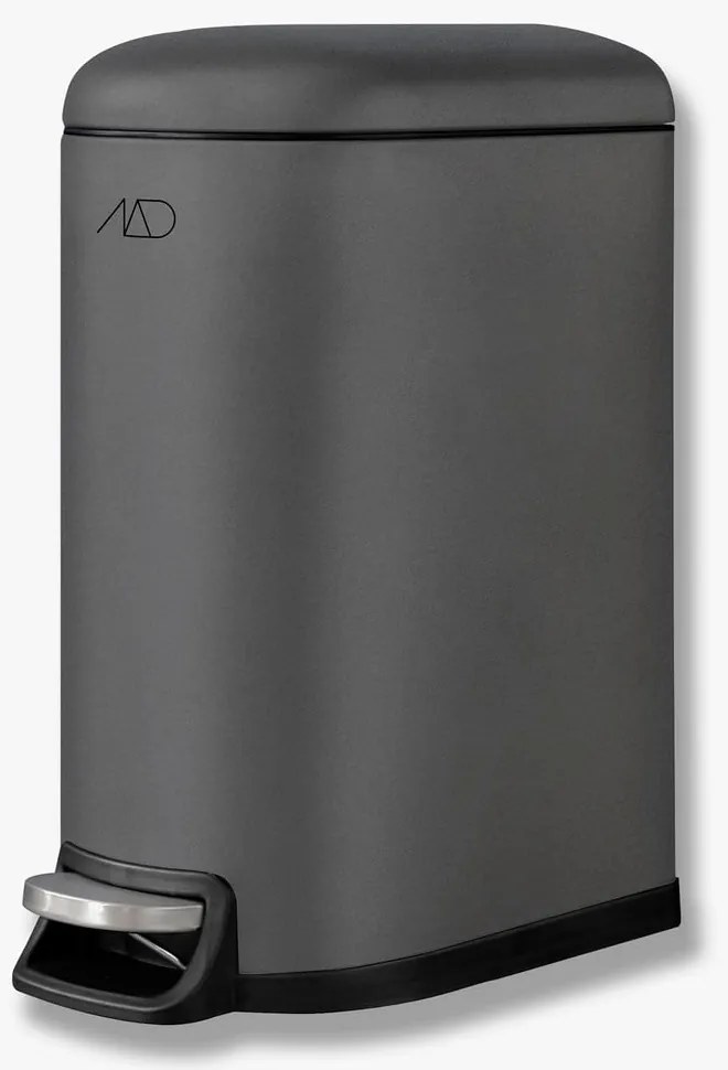 Coș de gunoi gri închis cu pedală din metal 10 l Walther – Mette Ditmer Denmark