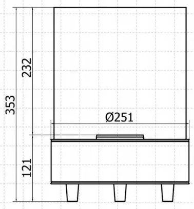 Șemineu BIO Planika Dancing Flames 36,3x25,1 cm 2,5kW