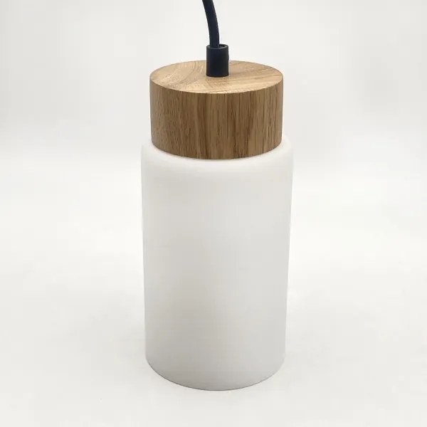 Lustră suspendată MARKUS pe cablu 1xE27/15W/230V negru/stejar