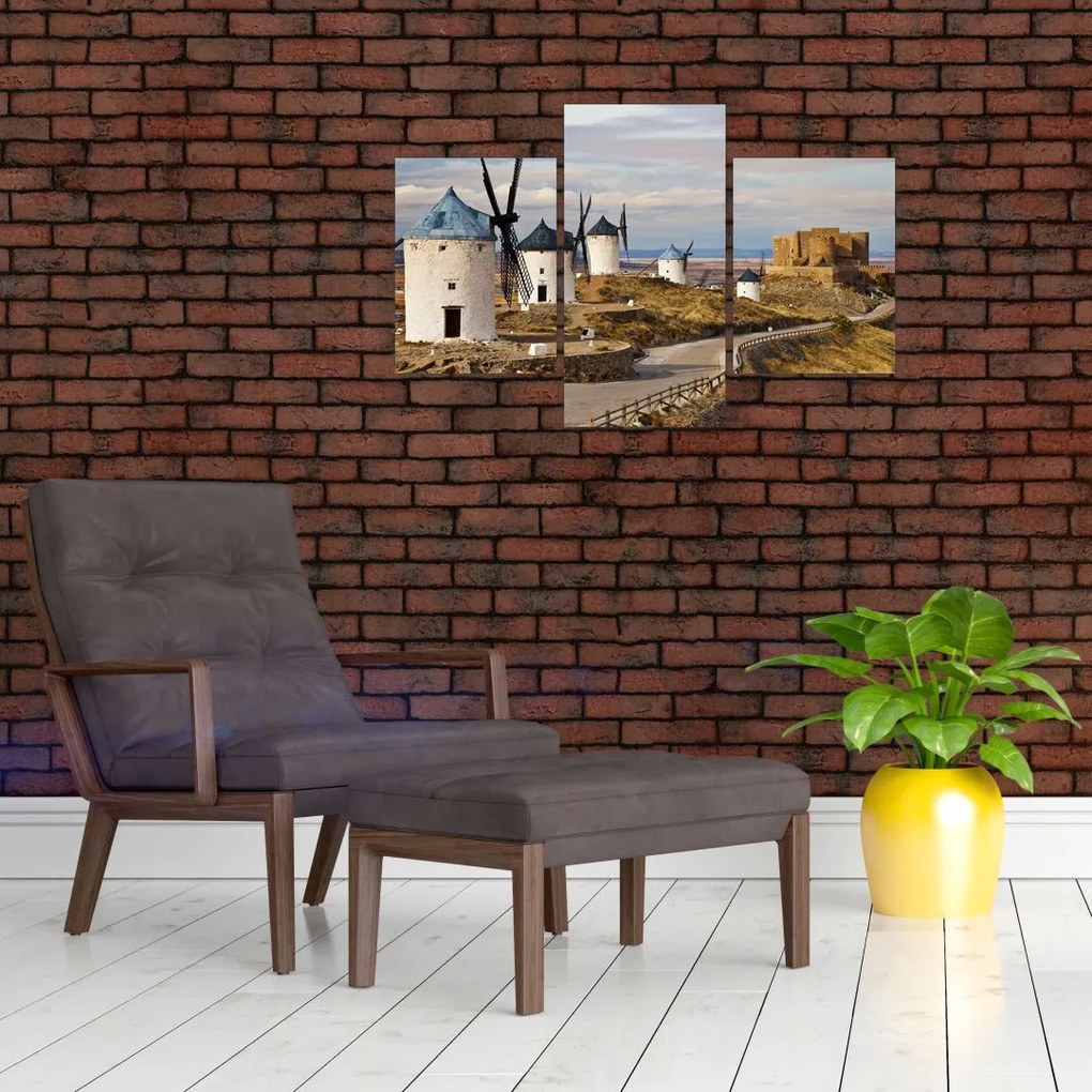 Tablou - Morile de vânt din Consuegra, Spania (90x60 cm)