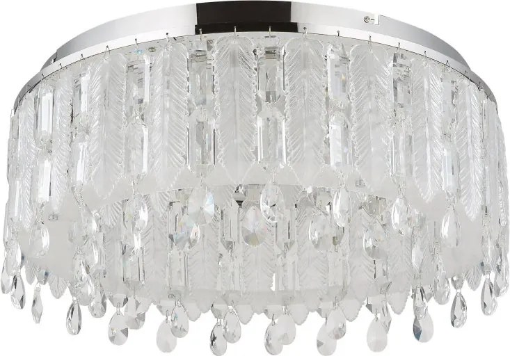 Lustra LED aplicata cu telecomanda KLUNKA crom