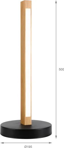 Lampă LED de birou VERDE LED/10W/230V 3000K stejar/negru