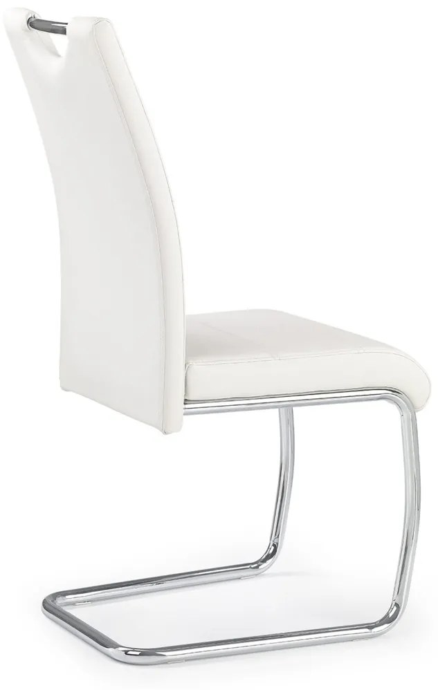 Scaun K211 piele ecologica alb
