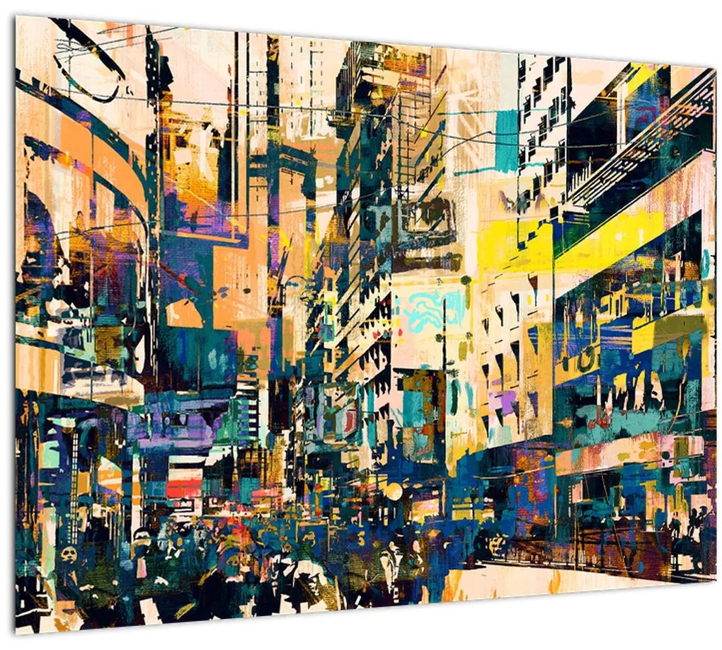 Tablou abstacțiunii pictate (70x50 cm)