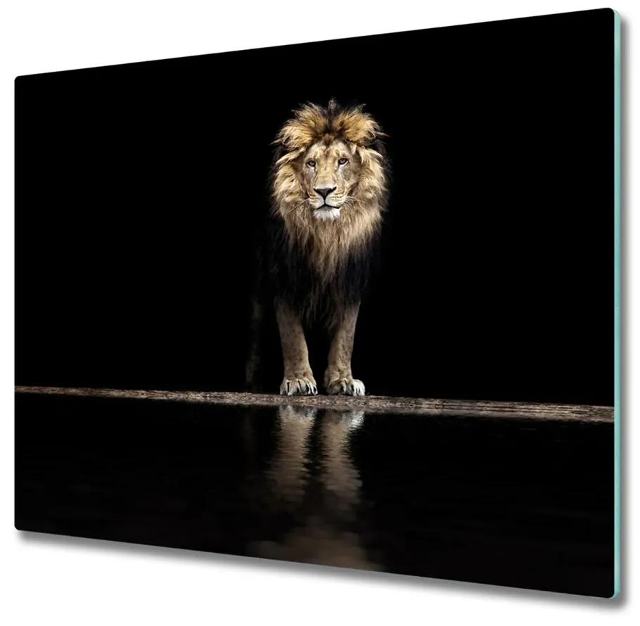 Tocator din sticla Portret de un leu