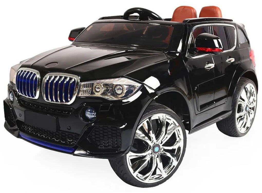 Masinuta Electrica cu Roti din Cauciuc NOVOKIDS™, Display LCD cu Redare MP4 Desene sau Muzica, Scaun de Piele, Model Offroad, Baterie Performanta