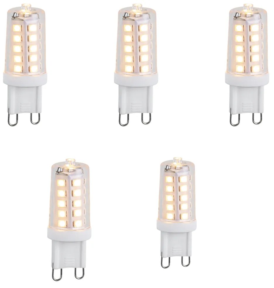 Set de 5 becuri LED G9 reglabile 3W 250 lm 3000K
