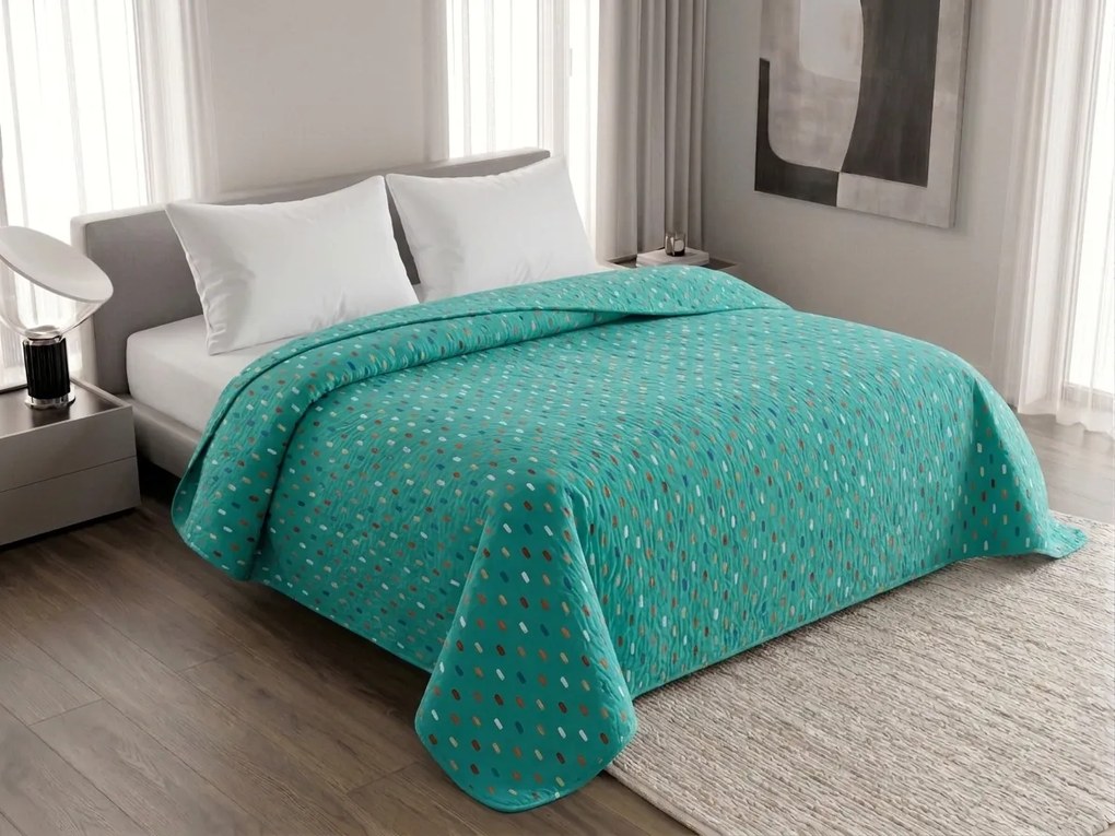 Cuvertura de pat LUNIRA, turcoaz Dimensiune: 170 x 210 cm