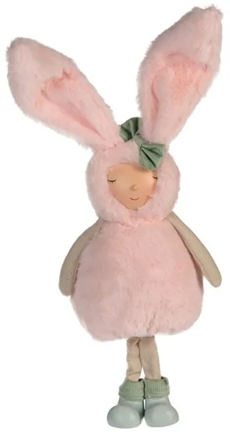 Figurina Iepuras Pink Bunny, roz, 15x12x50 cm