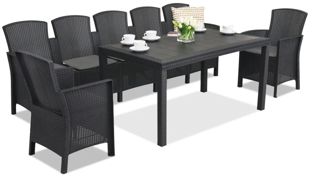 Mobilier terasă Lido Apetito Max 7 antracit Bica