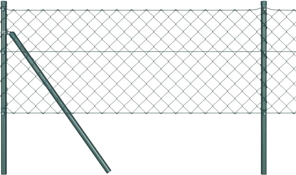 vidaXL Stâlp de gard. Verde 10 x 0,4 m (plasă de 60 x 60 mm)