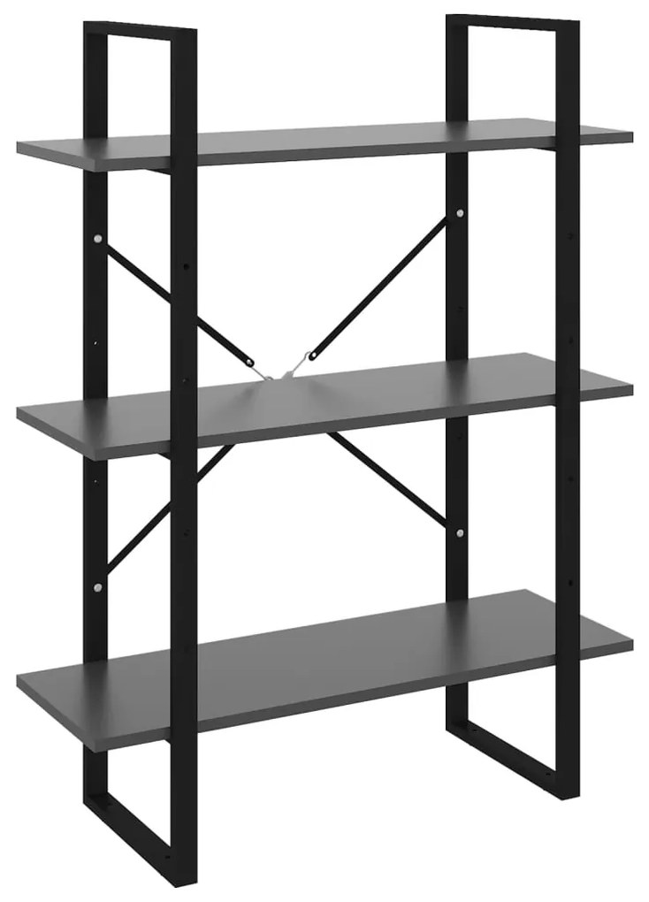 806529 vidaXL Bibliotecă, gri, 80x30x105 cm, PAL
