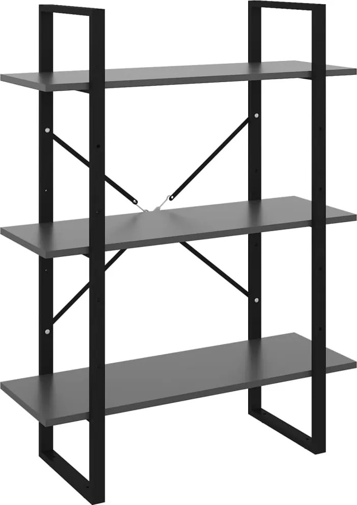 vidaXL Bibliotecă, gri, 80x30x105 cm, PAL