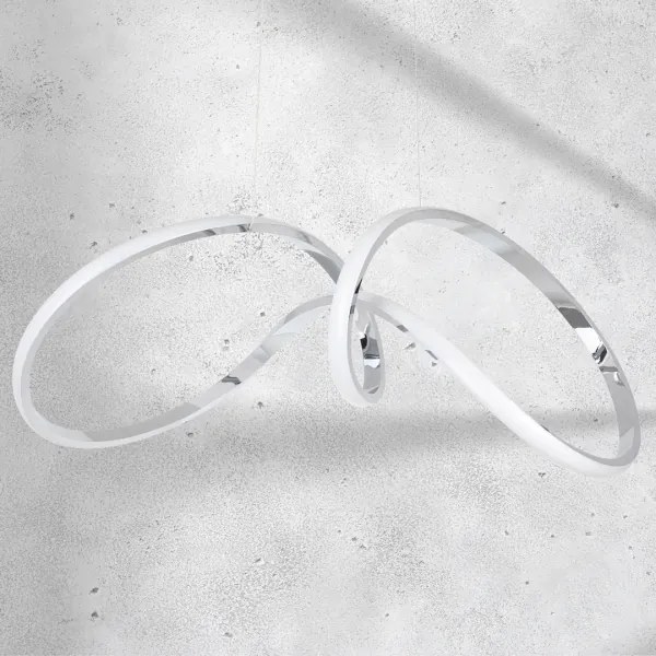 Lustră LED pe cablu TESORO LED/48W/230V crom lucios