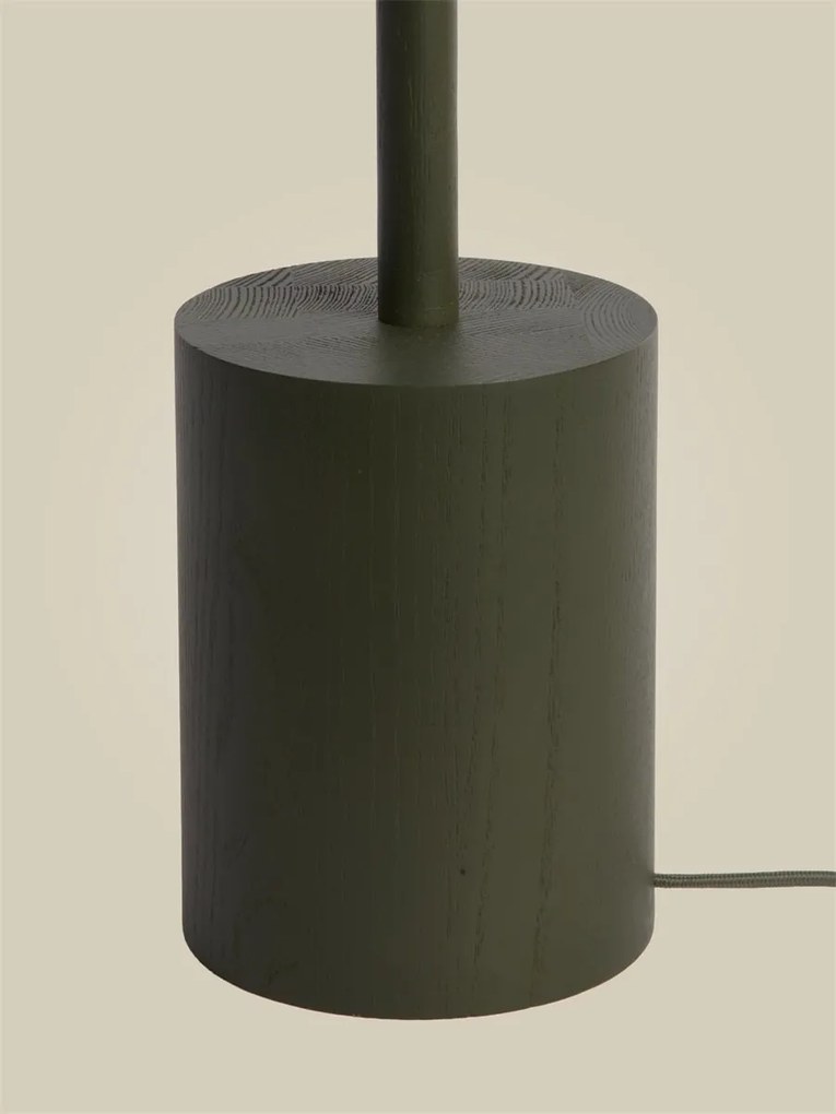 Lampadar LED din lemn de frasin verde Okinawa